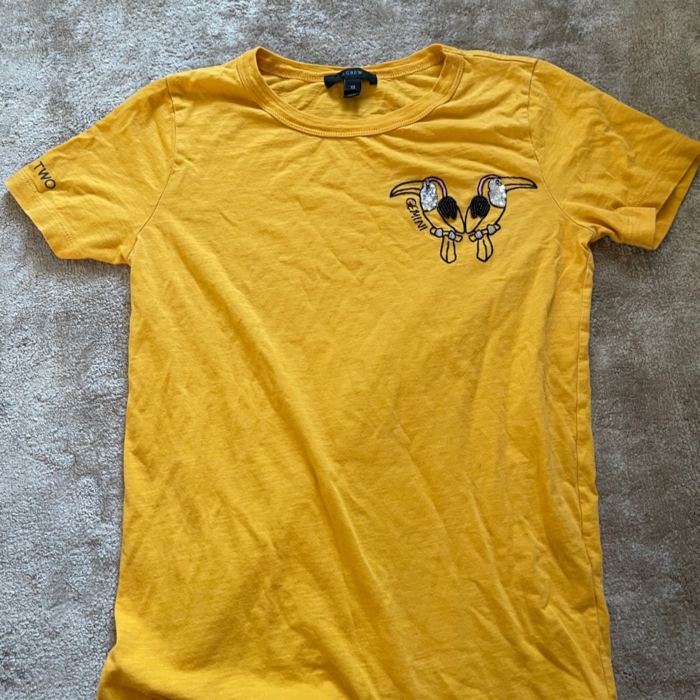 Yellow J Crew Gemini T Shirt